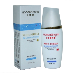 正品 金装靓邦素莹白锁水防晒乳（SPF25+ PA++）60g防晒美白