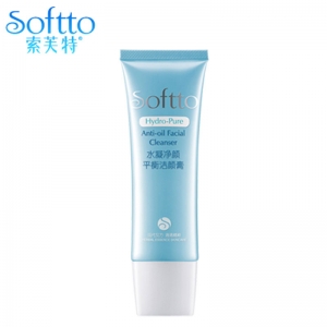 SOFTTO索芙特水凝净颜平衡洁颜膏120g 补水深层清洁收毛孔控油洗面奶