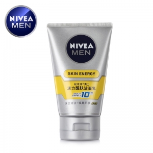 妮维雅 洗面奶 男士活力醒肤洁面乳100ml 抗击倦容